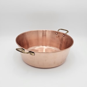 Copper jam pan - large pan - vintage kitchen decoration