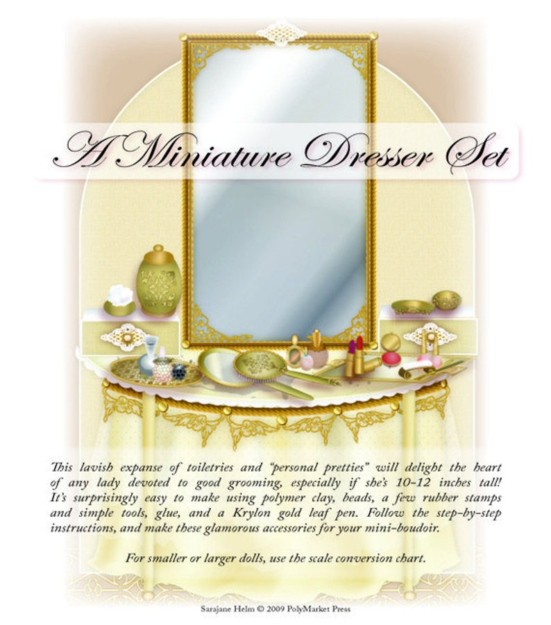 Miniature Vanity Set For Fashion Dolls Tutorial Pdf Etsy Miniature Vanity Set For Fashion Dolls Tutorial Pdf Etsy