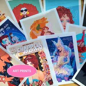 Popstar Singer Chappell Art Prints