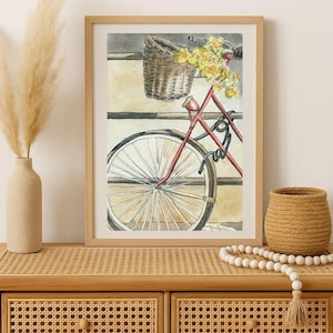 Watercolor Vintage Bicycle Print