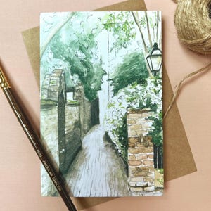 Notecard Set | Beautiful Charleston Alleyway Watercolor Greeting Card Set | Packs of 4 or 8 | Free Shipping