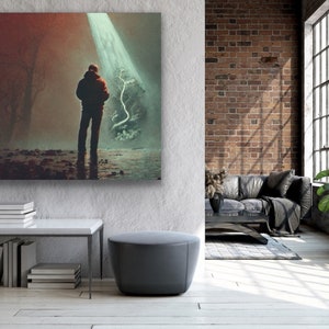 Visionary Printable Art, Retro Dystopian Wall Art, Vintage Dystopian Printable Art, Vintage Visionary Printable Poster, Heavenly Vision Art