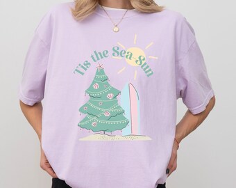 Comfort Colors® Tropisches Weihnachts-T-Shirt: Strandurlaub-T-Shirt