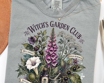Witch's Garden Club tshirt: Botanical shirt for plant lovers