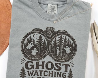Ghost Watching Club tshirt: Halloween camping tshirt
