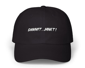 Dammit Janet Rocky Horror Picture Embroidered Dad Hat: Retro Movie Baseball Hat