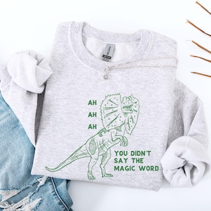 Jurrasic Park Sweatshirt Gift for Dinosaur Lover Sweatshirt for Dinosaur enthusiast Funny shirt for Dinosaur lover 90s funny sweatshirt