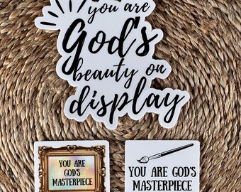 God's Masterpiece Sticker Pack: Waterproof Faith Stickers