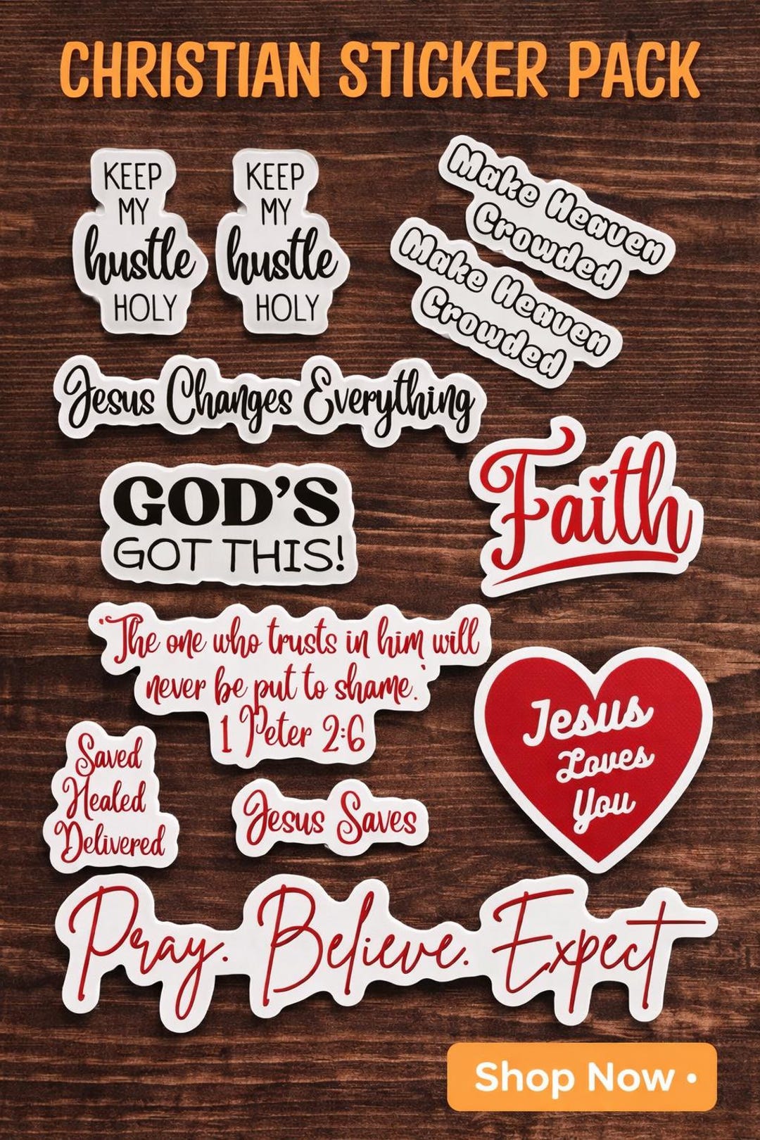 Salvation Sticker Pack | 12 Stickers | Christian Sticker Sheet - Etsy