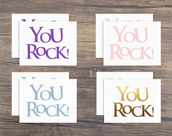 You Rock Karten (BUNDLE) 4 Farben + Umschläge