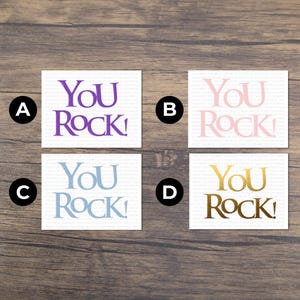 You Rock Cartes bibliques + feuille d'autocollants | Papeterie FAITH | Inspiration chrétienne | Cartes spéciales | Je pense à vous | Cadeau d'appréciation