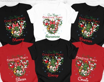 Custom Disney 2025 Family Christmas Shirt, Disney Holiday Shirt, Christmas Family Matching Shirt, Disneyland Very Merry Christmas Tee, MVMCP