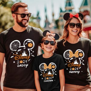 Camisetas personalizadas de Halloween 2025 da Disney, camiseta de Halloween do Mickey e Minnie, camiseta personalizada de Halloween para a família, camisetas de aniversário de Halloween da Disneyworld