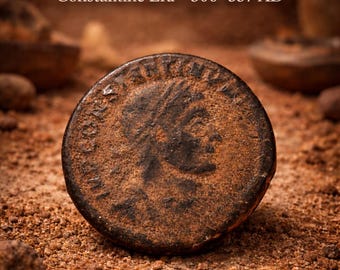 Ancient Roman Bronze Coin – Constantine Era 306-337 AD – Authentic Roman Imperial Artifact