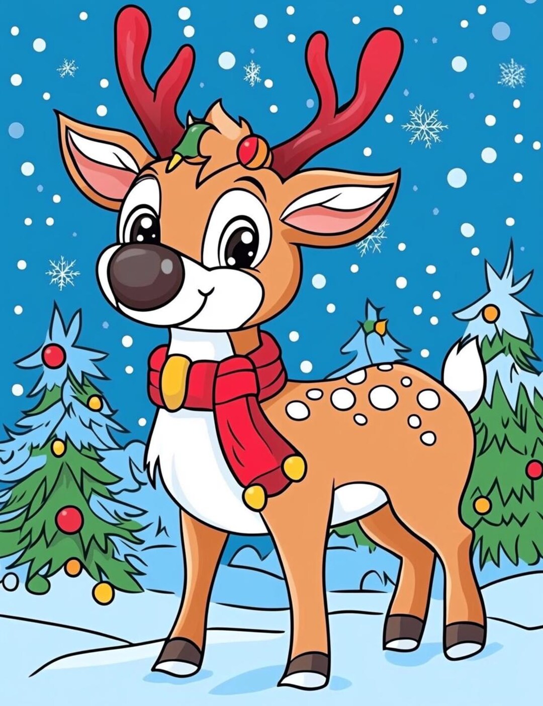Happy Christmas Coloring Pages for Kids Printable Holiday Coloring Sheets Fun Christmas Activity ...