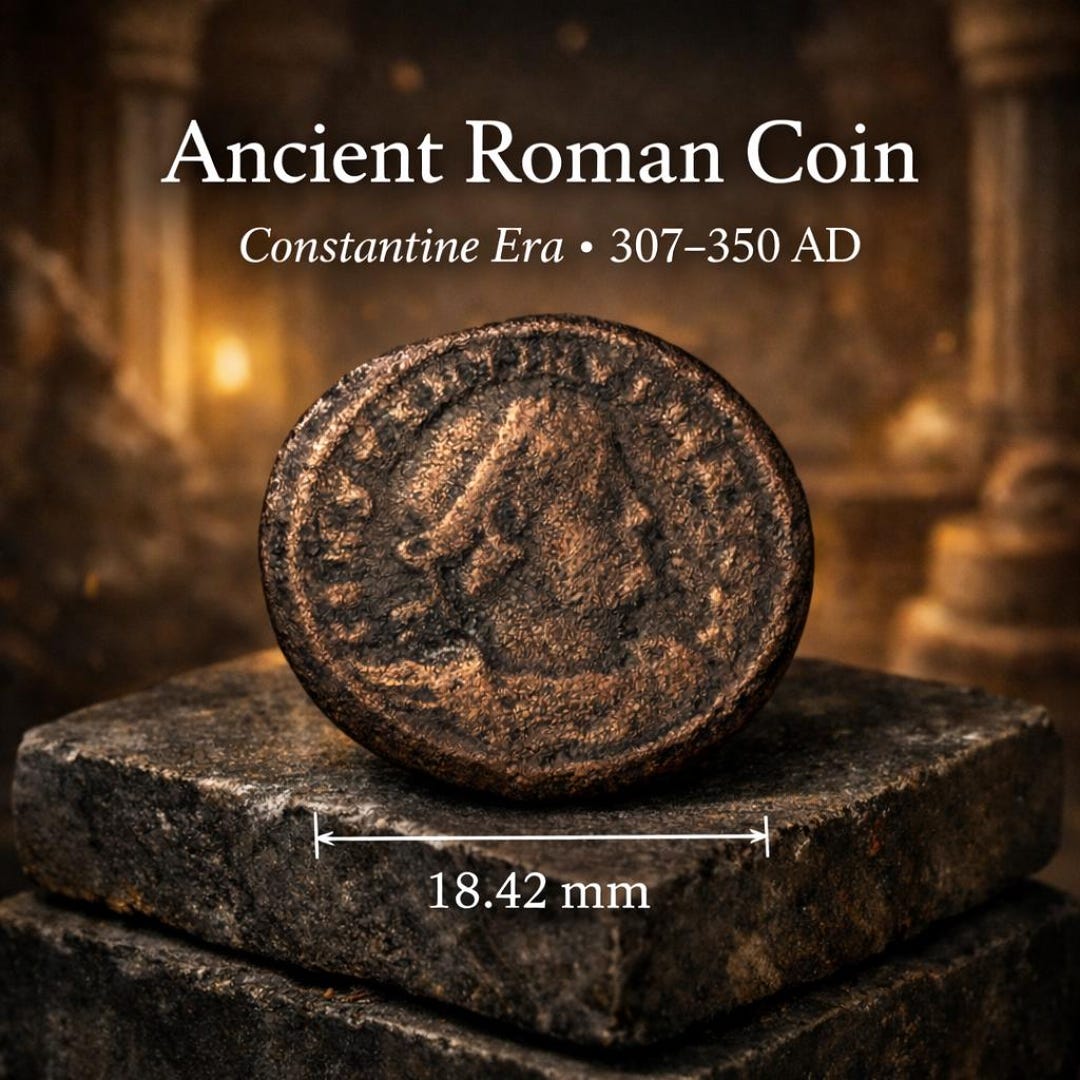 Ancient Roman Bronze Coin Constantine Era 307–350 AD Authentic Late ...