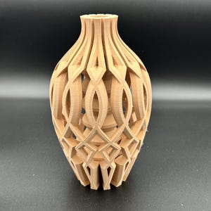 Modern 3D Printed Vase for Dried Flowers – Unique Geometric Home Decor, Lightweight PLA Bud Vase, Minimalist Shelf or Table Accent