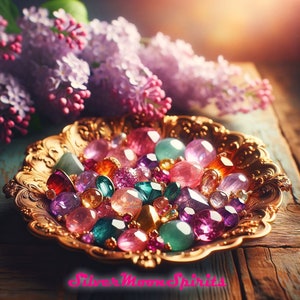 Golden Bowl of Magical Gems- Spirit Companion Offering