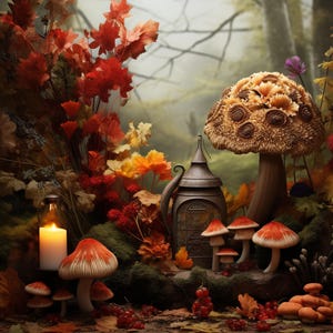 Astral Portal to Magical Mushrooms in Forest, Astral Traveling, Enchanted Portal