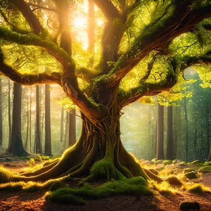 The Magical Tree Astral Realm, Enchanted Spiritual Portal