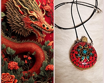 Zhulong, l'esprit dragon chinois, compagnon et protecteur, réceptacle magique de liaison directe