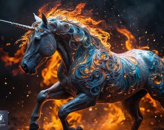 Flamireon, The Fire Unicorn Spirit Companion- Distant, Direct Spirit Binding