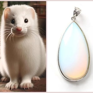 The Mystical White Mink Spirit Companion, Familiar Magical Vessel