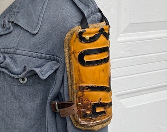 Fallout style armor made from vintage license plate