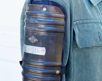 Formed steel shoulder armor piece