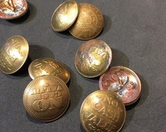 Buttons made from game tokens