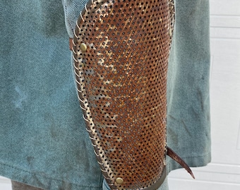 Metal bracer made perforated steel.