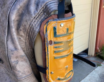 Fallout style armor made from license plate