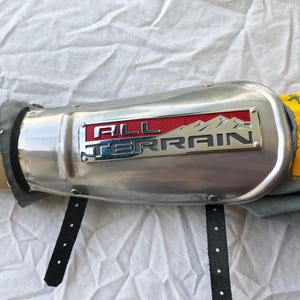 Metal bracer made from stainless steel Post apoc style