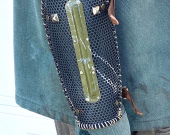 Metal bracer made perforated steel.