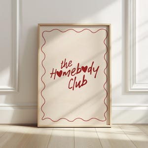 Typografie Druck, trendige rote Dekoration, adretter Wohnheim Dekor, girly Retro Vintage Wandkunst, schick, Schlafzimmer College Wohnung Wandkunst, rote Ästhetik