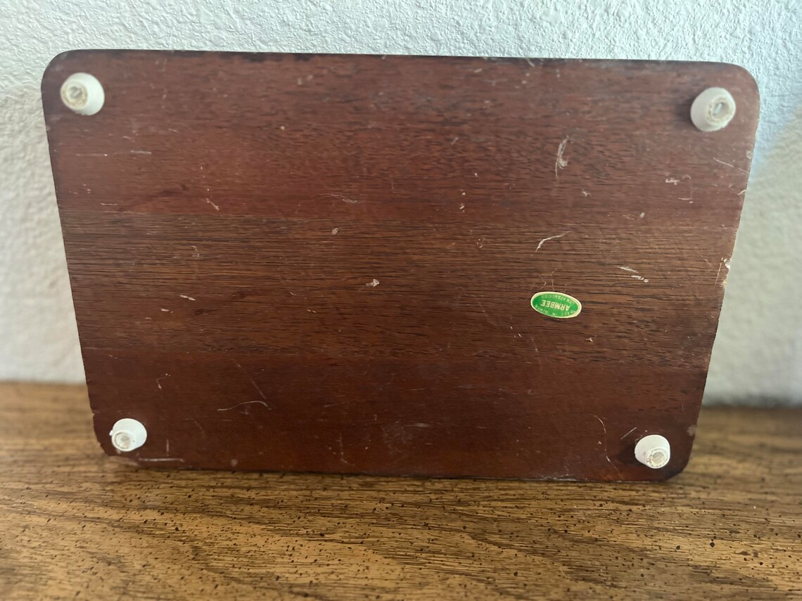 Plat De Service Vintage En Bois Avec Insert Céramique Pour Fromage Et Crackers