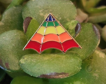 Rainbow Web Pin