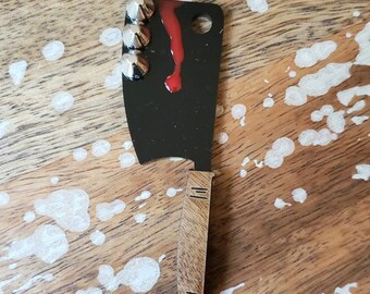 Black Bloody Cleaver Spiked Pin