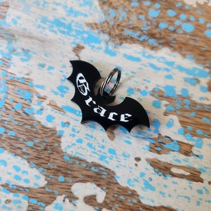 Personalized Gothic Bat Pet Tag image 4