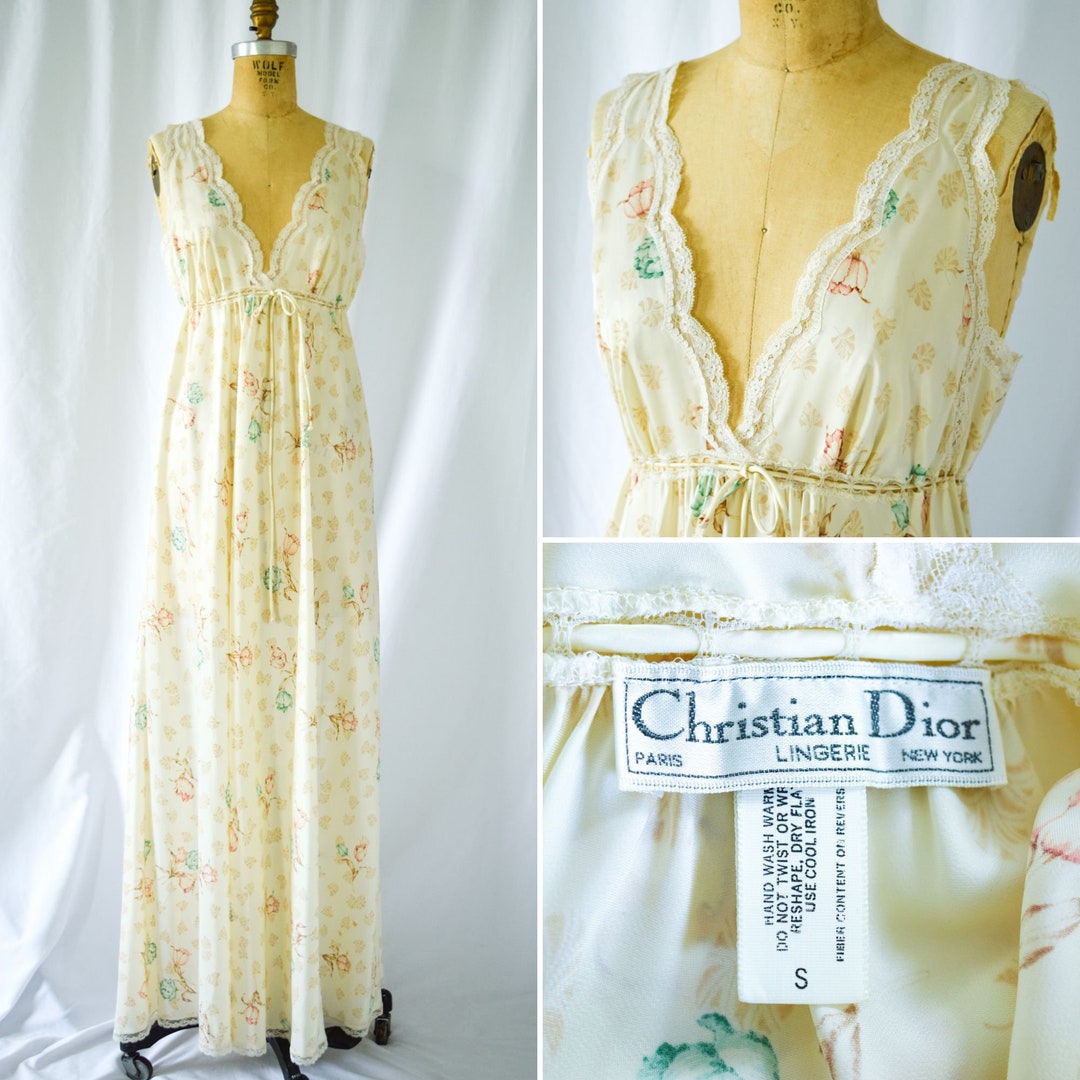 80s Christian Dior satin nightgown