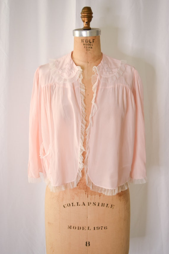 1930s Bed Jacket | Trousseaux by Terris | Vintage 30s Pink