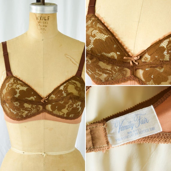 Vintage, Intimates & Sleepwear, Vntg Vanity Fair Unlined Leopard Plunge Unlined  Bra 32a