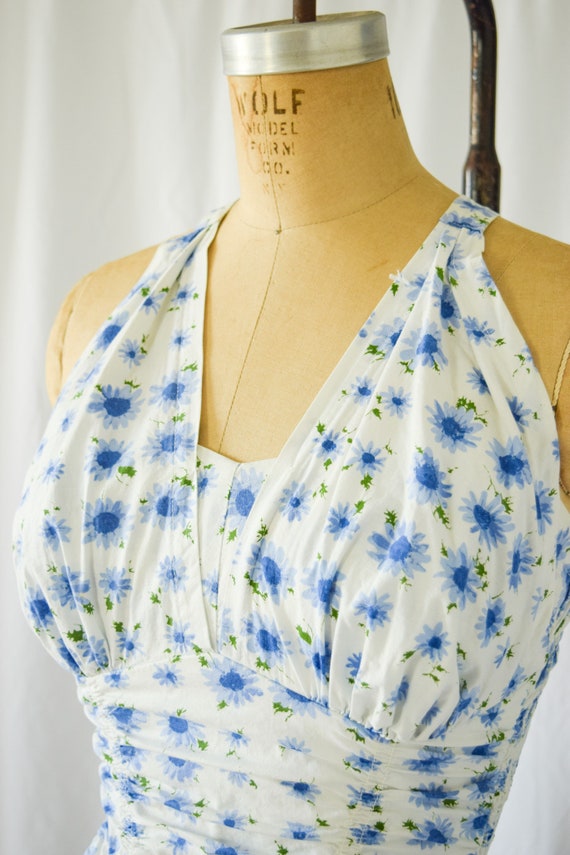 1940s Swimsuit | Web Foot | Vintage 40s Cornflowe… - image 3