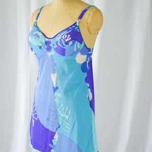Vintage 60s Emilio Pucci Slip: Psychedelic Signature Print Lingerie