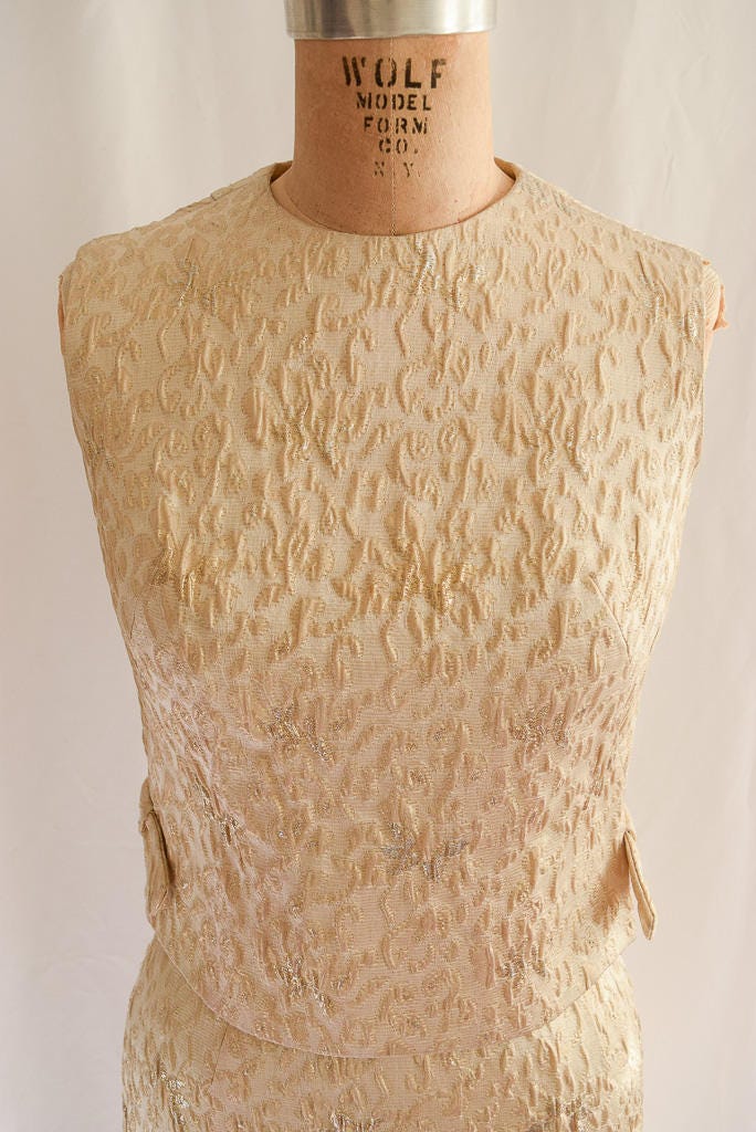 1960s Dress Cecilia Vintage 60's Two Piece Dress Ivory - Etsy