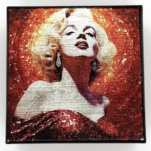 Pudełko na biżuterię i pierścionki Marilyn Monroe - styl retro vintage z lat 50. XX wieku, lakierowane