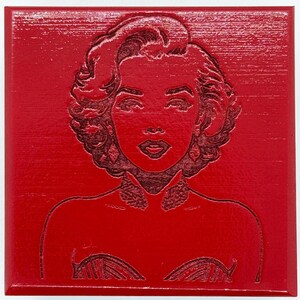 Pudełko na biżuterię i pierścionki Marilyn Monroe - lakierowane i grawerowane laserowo