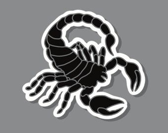 Handmade Scorpion Sticker - Water Resistant