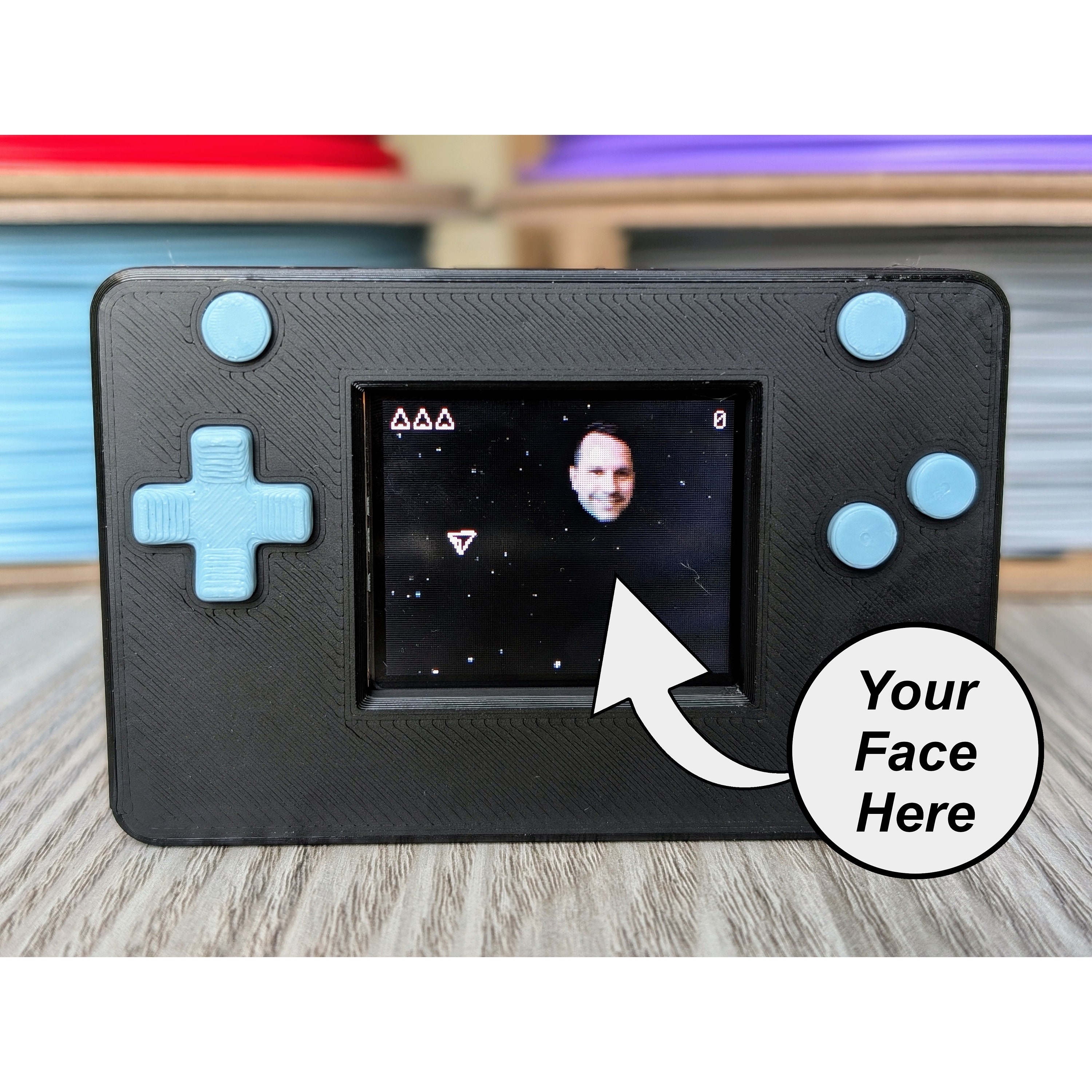 Personalized Handheld Video Game, Custom Classic Arcade Video Game, Custom Face Video Game