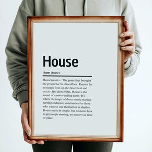 House Wall Art – Gift for DJs, Ravers dance music art raver gift idea house music print music lover gift party room art funny dj gift